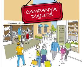 Cartel campaña de ayudas al comercio local