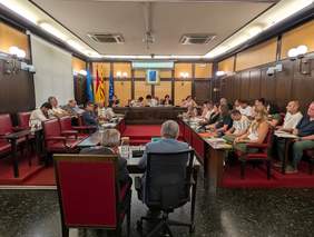Sala de plens amb els regidors i regidores 