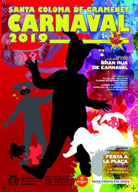 Imagen del cartel oficial Carnaval 2019 en Santa Coloma 