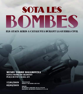 Imagen del cartel de la exposición 'Sota les bombes' 