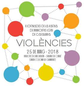 Imatge del logo de les II Jornades de la Xarxa de Municipis LGTBI de Catalunya
