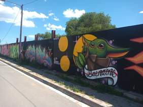 Foto d'un mur pintat